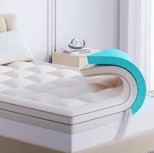 Photo 1 of  Dual Layer Memory Foam Mattress Topper for Pain Relief with 2X Support, 2" Fluffy Pillow Top Mattress Topper Plus 2" Odor-Free Cooling Gel Memory Foam Ultra Comfort Mattress Pad Cover, SIZE NOT DISPLAYED