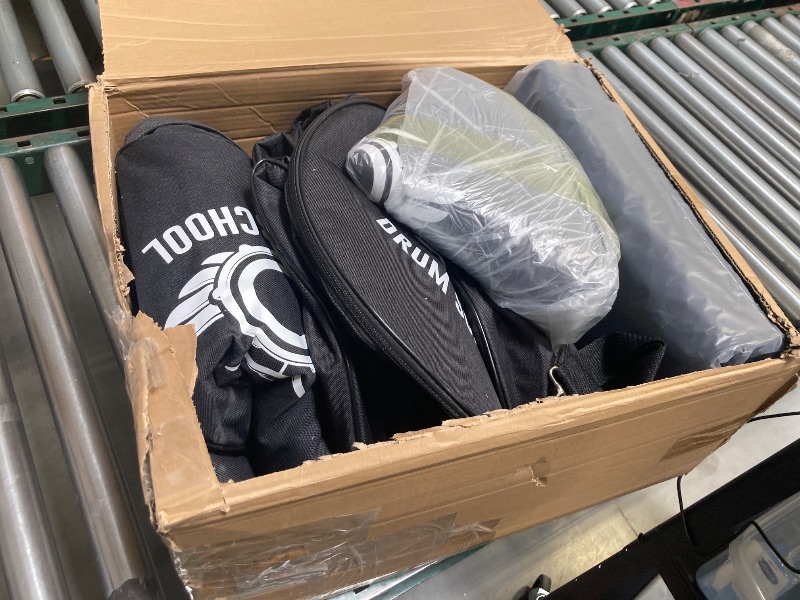 Photo 1 of Drum Bags Set 7-pcs, Drum Soft Carrying Cases Thick Padded for 10" / 12" Tom, 14" Snare, 16" Floor Tom, 22'' * 18'' Bass, 22" Cymbal, Hardware Bag, Heavy Duty, Durable (Fusion 16)