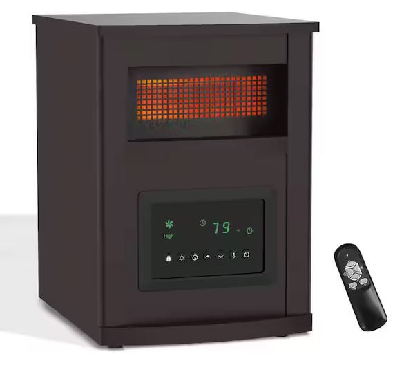 Photo 1 of Infrared Space Heater 1500W Portable Electric Heater with High Heat Output Thermostat Remote 1-12H Timer Safety Protection WEWARM