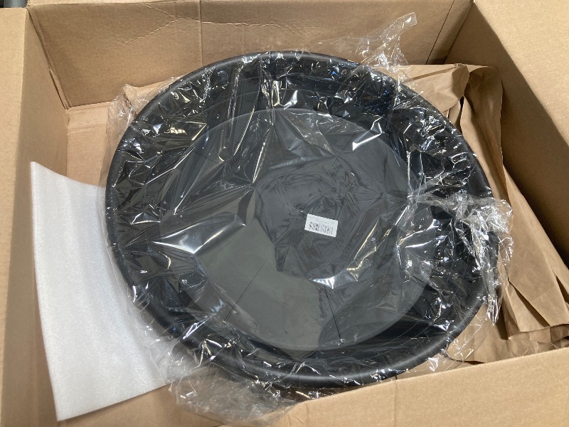 Photo 1 of SAUCERHOME Plant Saucer Pot Tray 22 inch, Extra Large 2 Packs 21 inch Plastic Flower Planter Saucers, Heavy Drainage Tray for Indoors No Holes, Durable Plant Plate Water Catcher (Black)