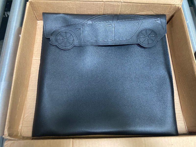 Photo 1 of  Frins Foldable Tesla Car Table for Work Mouse Not Drift,Tesla Pu Leather Car Desk,Tesla Model Y/3/X Tray,Tesla Model Y Accessories,Food Car Tray for Eating,Study Makeup Travel Dining in Car 