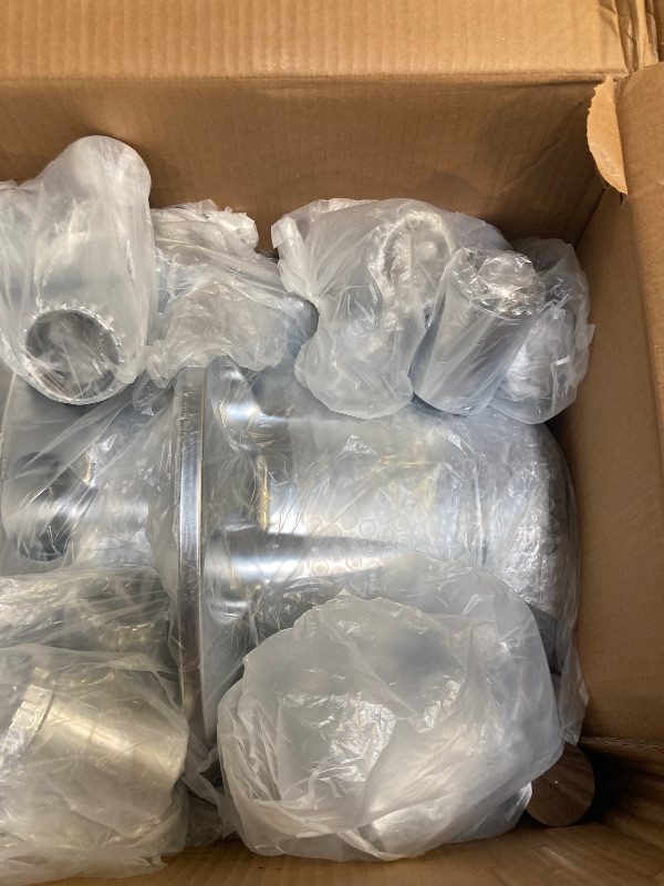 Photo 1 of Cylinder Wheel Covers for Semi Trucks - 2 Front and 4 Rear Axle Hub Covers with 33mm Thread-On Chrome Lug Nut Covers for Semi Truck