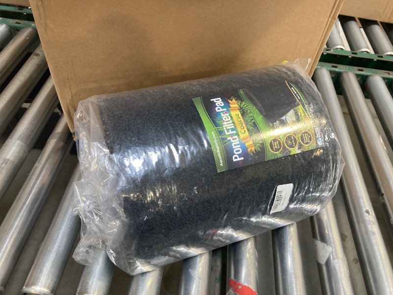 Photo 1 of Aquatic Experts Classic Koi Pond Filter Pad COARSE – Bulk Roll Pond Filter Media, Rigid Ultra-Durable Latex Coated Fish Pond Filter Material US (12" x 72", Coarse (Black))