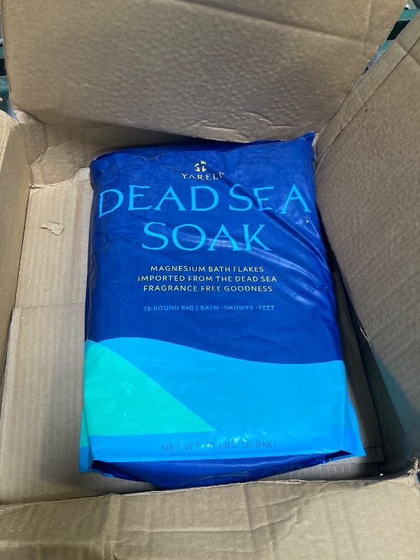Photo 1 of Yareli Magnesium Flakes, 15lb, Dead Sea Bath & Foot Soak, Alternative to Epsom Salt with Over 800,000mg of Magnesium Chloride Per Bag
