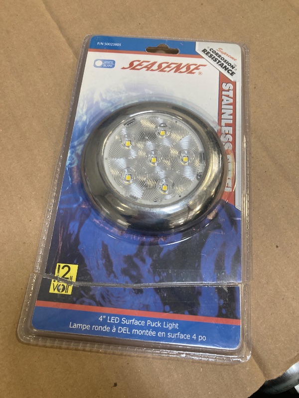 Photo 1 of SeaSense Stainless Steel LED Puck Light, 4-Inch