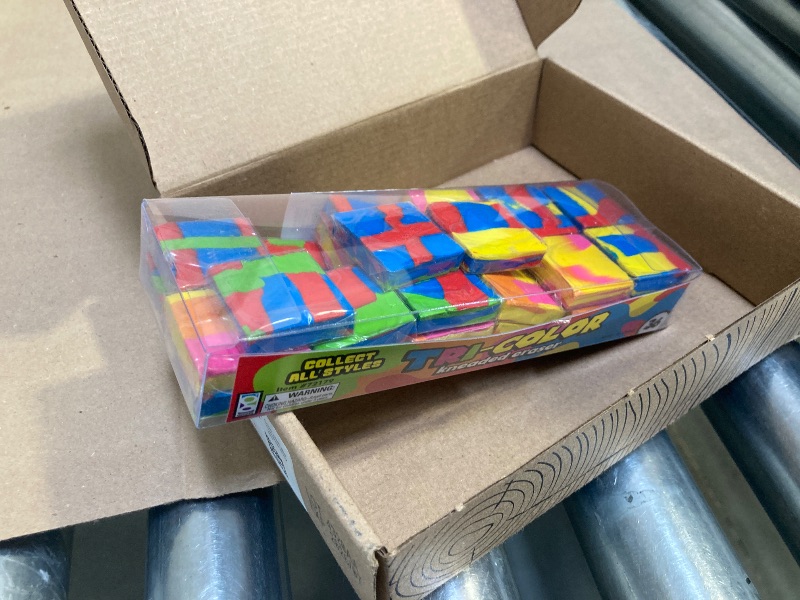Photo 1 of Raymond Geddes Tri-Color Kneaded Erasers for Kids (36 Pack) - Individually Wrapped, Moldable Erasers - Stretch and Twist to Clean