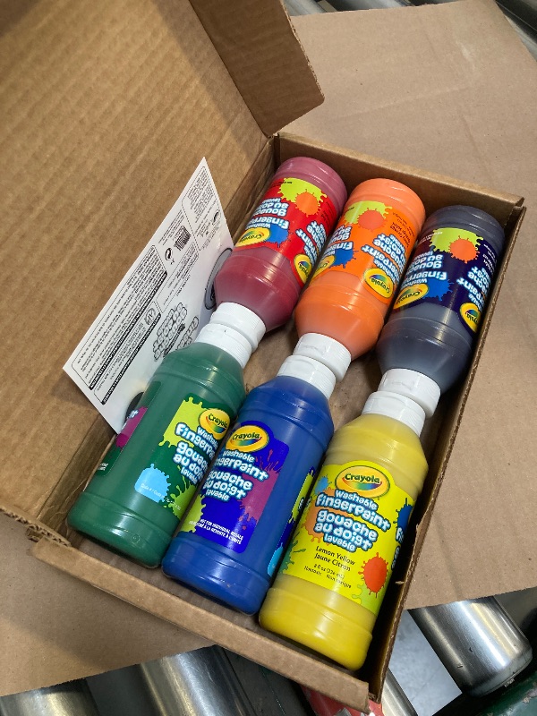 Photo 1 of Crayola Washable Finger Paints (6ct), Toddler Paint Set, Nontoxic Finger Paint for Kids, Arts & Crafts Supplies for Toddlers, Easter Basket Essentials [Amazon Exclusive]