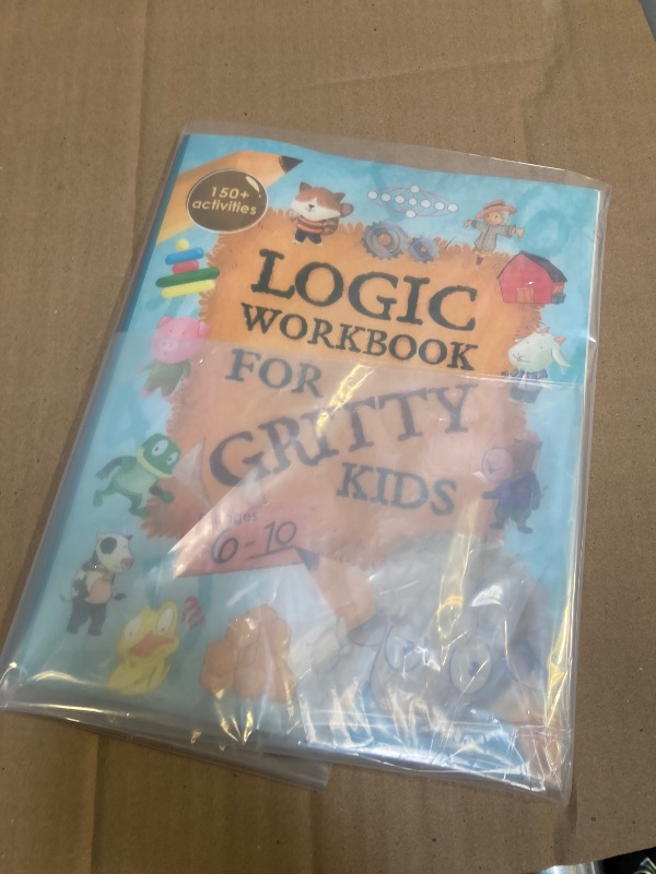 Photo 1 of Logic Workbook for Gritty Kids: Spatial reasoning, math puzzles, word games, logic problems, activities, two-player games. (The Gritty Little Lamb ... & STEM skills in kids ages 6, 7, 8, 9, 10.)