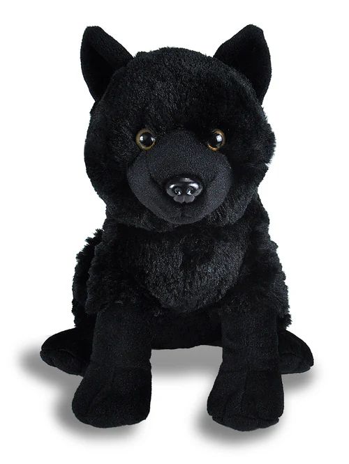 Photo 1 of Wild Republic Black Wolf Stuffed Animal - 12"