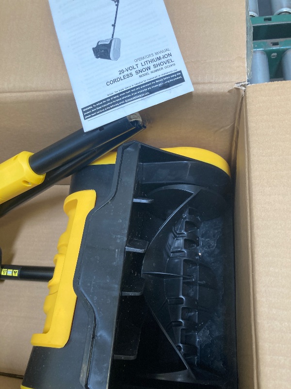 Photo 1 of 20V 12-Inch Cordless Snow Shovel, 4Ah Cordless Snow Blower, Battery Snow Blower with Directional Plate & Adjustable Front Handle (4Ah Battery & Quick Charger Included)
