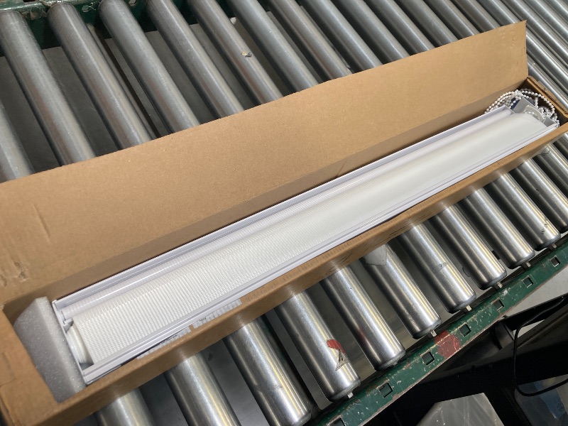 Photo 1 of JIANGPIN TEXTILE Zebra Roller Shades, Dual Layer Roll Up Blind for Living Room, Semi Sheer Shades Window Privacy Light Control for Day and Night, (Maximum Height 72inch, White Color, Width 31 inch)