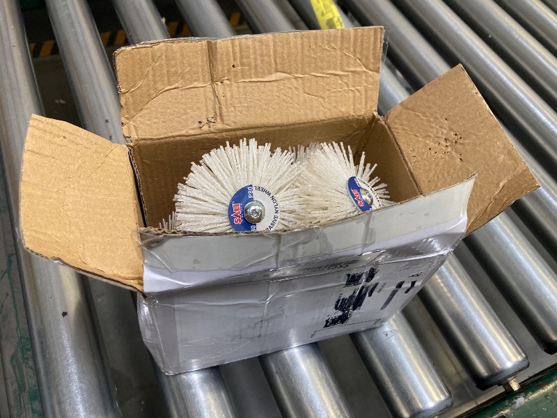 Photo 1 of SALI 7 Pack Mixed Grit Abrasive Nylon Wheel Brush Grinding Head with 1/4" Shank Perfect for Removal of Rust,Corrosion,Paint,Woodwork Polish?White?