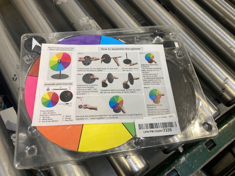Photo 1 of Airpark Prize Wheel Dry Erase 8 Inch Spinning Wheel for Prizes All Metal Tabletop Roulette Wheel of Fortune for Party Birthday Wedding Housewarming Christmas New Year Graduation and Carnival Games