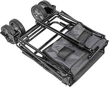 Photo 1 of Foldable Wagon Collapsible Folding Cart: Portable Utility Pull Carts, BLACK