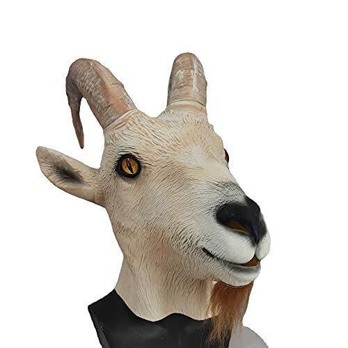 Photo 1 of Goat Sheep Mask Animal Head Mask Halloween Adult Sized Latex Rubber Antelope