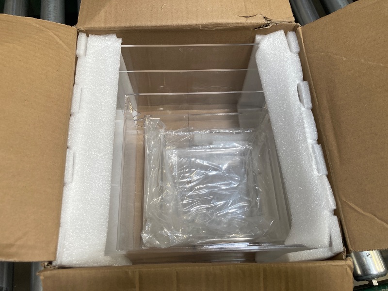 Photo 1 of Ngdiluxury 6Pcs Buffet Risers,Food Risers for Buffet Table Display Stand Shelf for Party Catering Desset Jewelry Collectibles Acrylic Cube Boxes Display Nesting Risers with Hollow Bottoms Clear