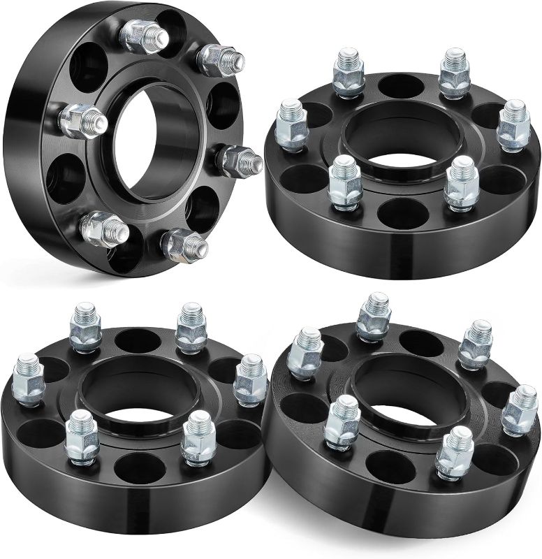 Photo 1 of  EVIL ENERGY 6x5.5 Wheel Spacers Compatible for Chevy Silverado GMC Sierra, 1.5"(38mm) 6x139.7mm Lug Centric Spacer for Suburban Express 1500, 78.1mm Wheel Adapter with M14x1.5 Studs Black 4PCS 