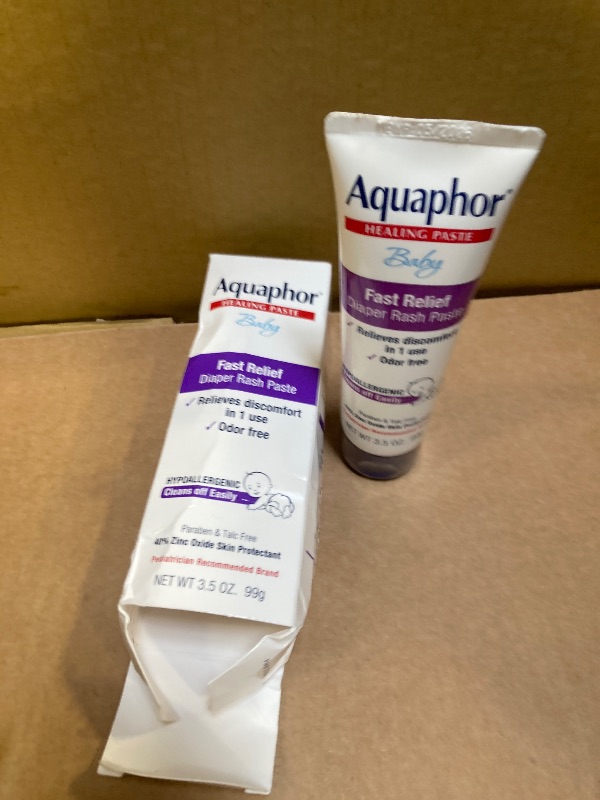 Photo 1 of Aquaphor Baby Diaper Rash Paste - For Serious Diaper Rash and Flare-ups - 3.5 Oz. Tube