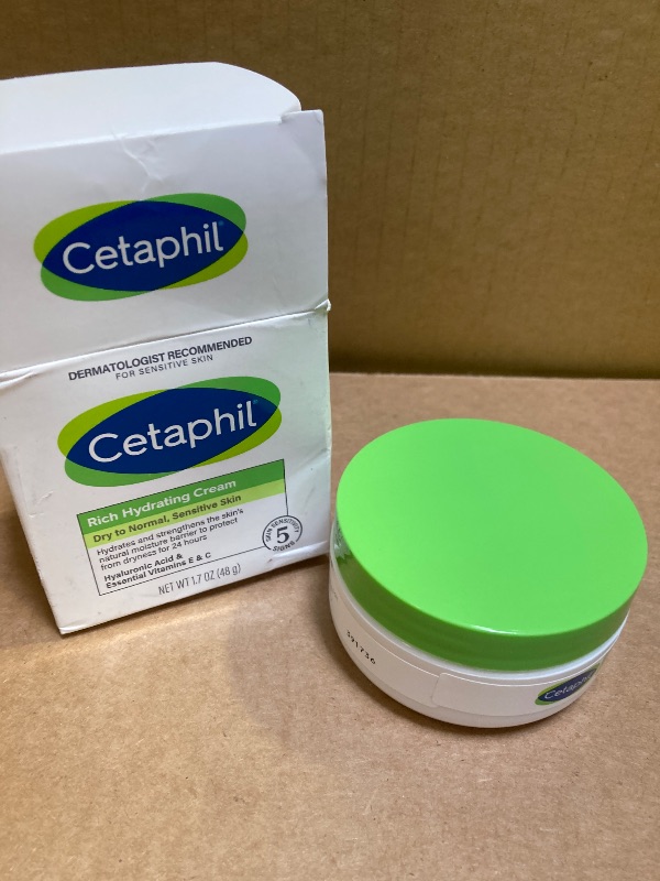 Photo 1 of CETAPHIL Rich Hydrating Night Cream For Face, With Hyaluronic Acid, 1.7 oz, Moisturizing Cream For Dry To Very Dry Skin, No Added Fragrance, (Packaging May Vary)
