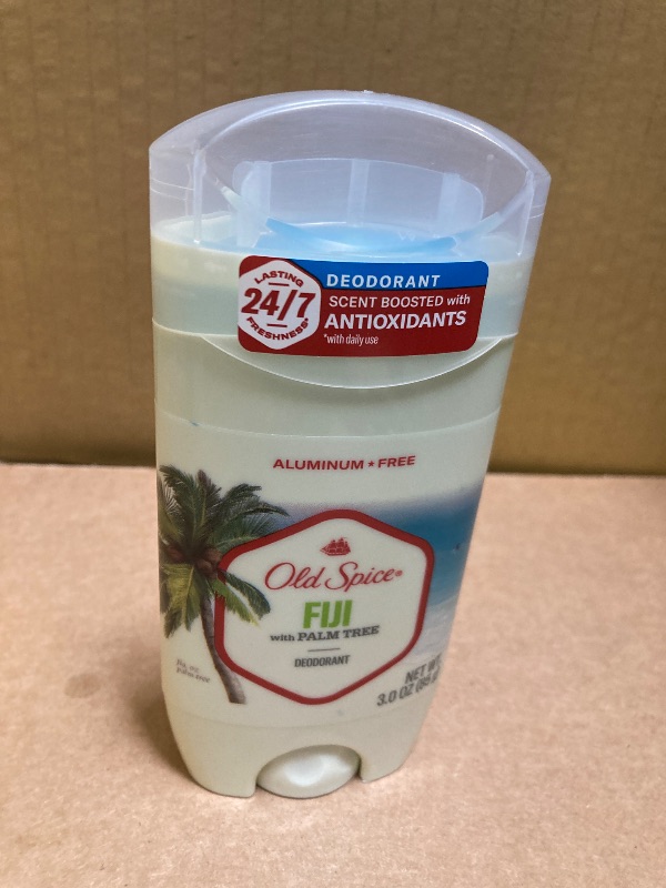 Photo 1 of Old Spice Aluminum Free Deodorant for Men, 24/7 Long Lasting Freshness, 24/7 Sweat & Odor Protection, Fiji with Palm Tree Scent Deodorant with Travel-Size Swagger Scent Body Wash, 3 oz (Pack of 3)