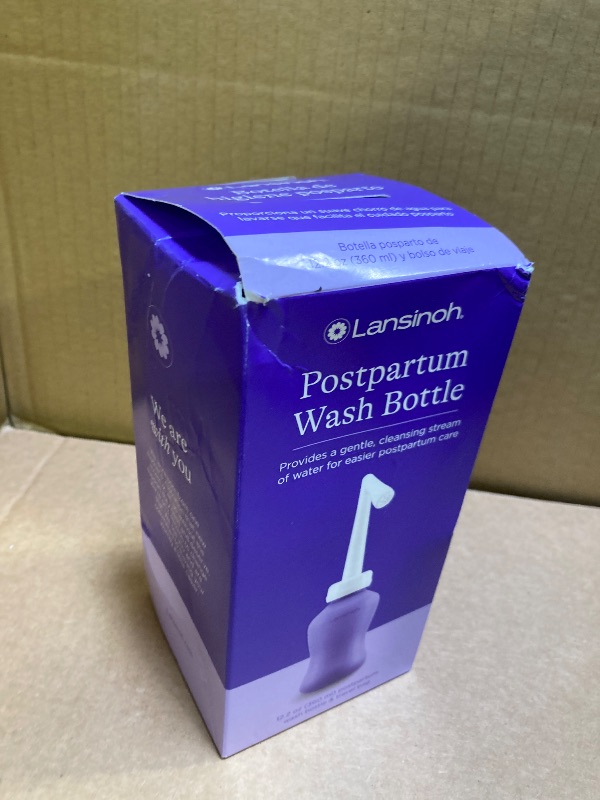 Photo 1 of Lansinoh Upside Down Peri Bottle for Postpartum Care and Gentle Cleansing, 12.2 Ounce Bottle
