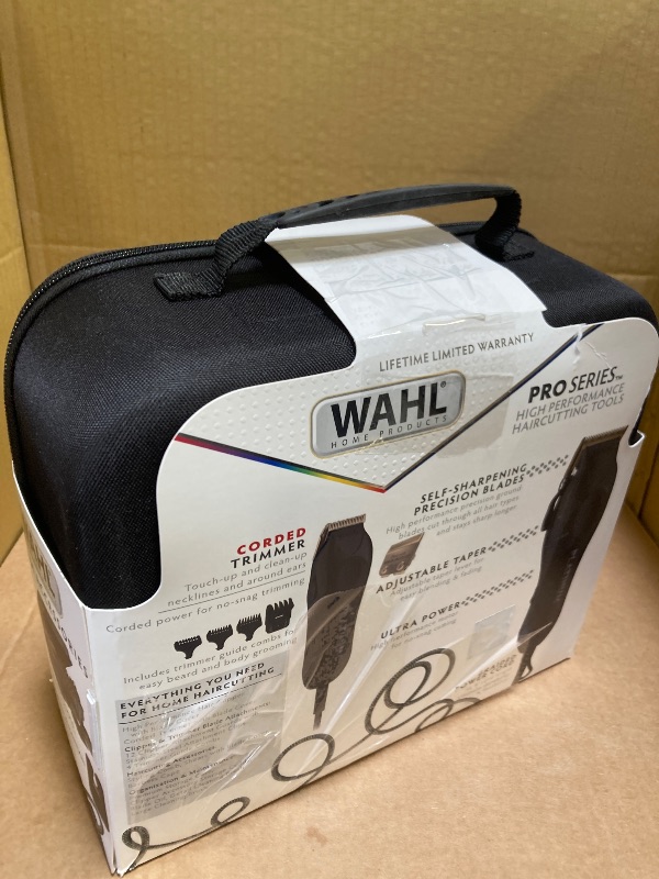 Photo 1 of Wahl USA Pro Series Platinum Corded Clipper & Corded Trimmer for Home Haircutting with Color Coded Guide Combs – Model 79804-100