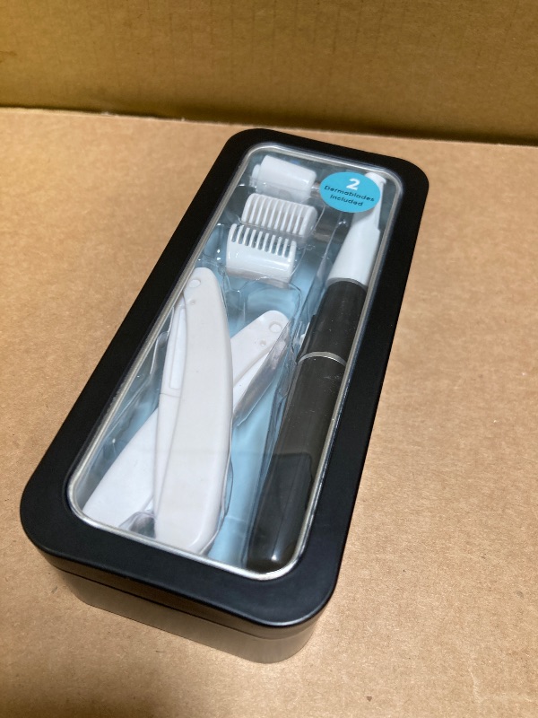 Photo 1 of Conair GIRLBOMB All-in-1 Facial Hair Trimmer for Women - 9 Piece Kit with 2 Dermablades - Perfect for Face, Ear/Nose and Eyebrows - Battery-Powered