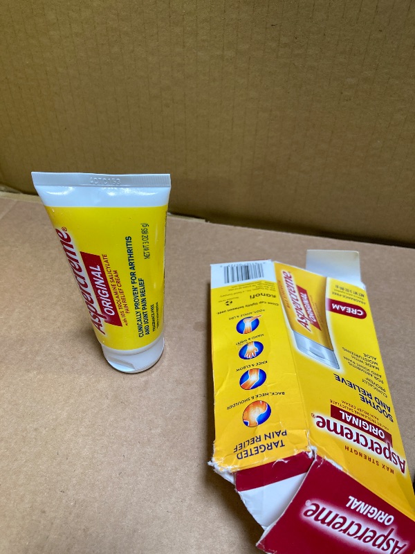 Photo 1 of Aspercreme Original Pain Relief Cream for Arthritis, Joint & Muscle Pain, Non-Greasy Topical Analgesic with Moisturizing Aloe & Max-Strength 10% Trolamine Salicylate, 3 oz.