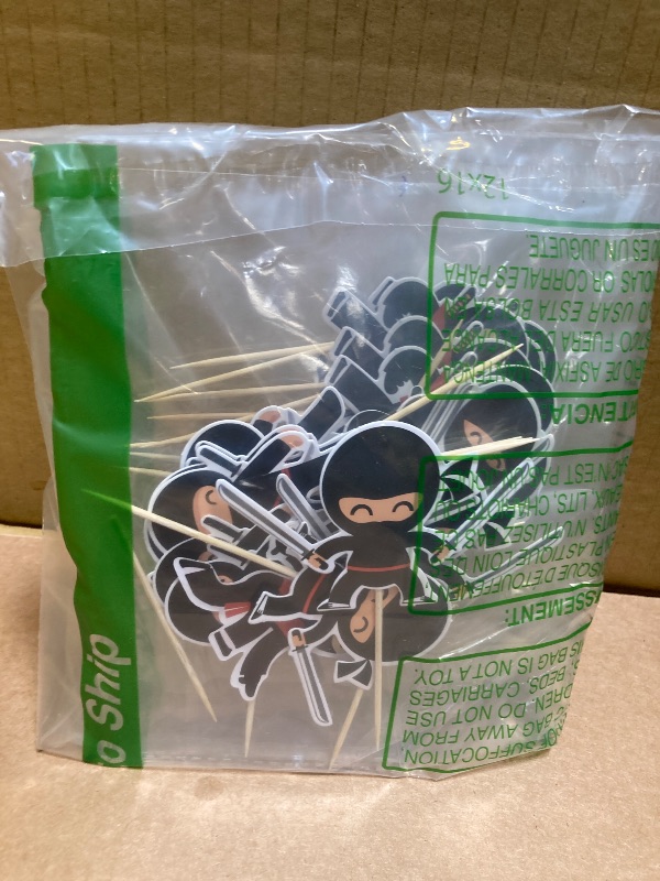 Photo 1 of Gyufise 36Pcs Ninja Cupcake Toppers Assembled Martial Arts Karate Kung Fu Warriors Cupcake Picks Decorations for Ninja Theme Baby Shower Kids Birthday Party Supplies Cake Decorations
