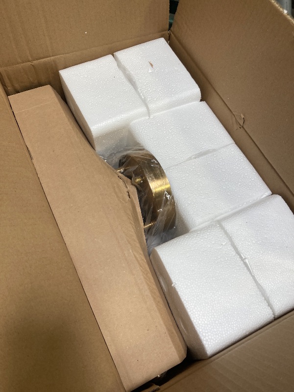 Photo 1 of 3-Light Gold Bathroom Light Fixtures, Modern Bathroom Vanity Light with Clear Glass Shade, Brushed Gold Bath Wall Mount Lights, Wall Lamp for Mirror Kitchen Bedroom Hallway Living Room Hallway