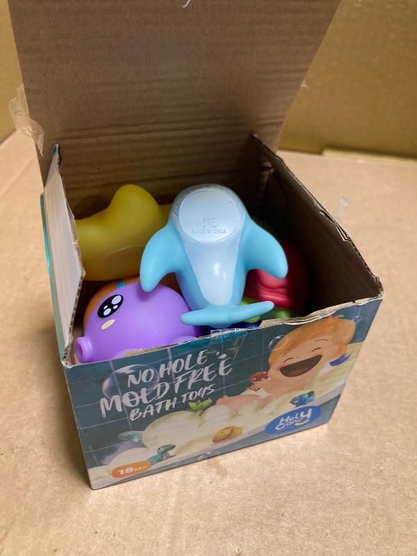 Photo 1 of Hely Cancy Infant Bath Toys for 18 Months - No Hole Animal Bathtub Toys, Baby Bath Tub Toys