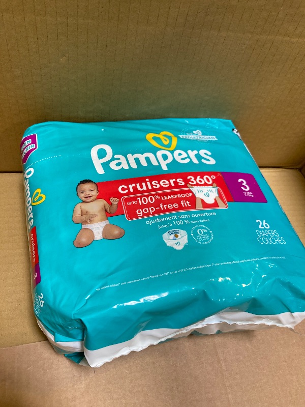 Photo 1 of Pampers Cruisers 360 Diapers - Size 3, 26 Count, Pull-On Disposable Baby Diapers, Gap-Free Fit