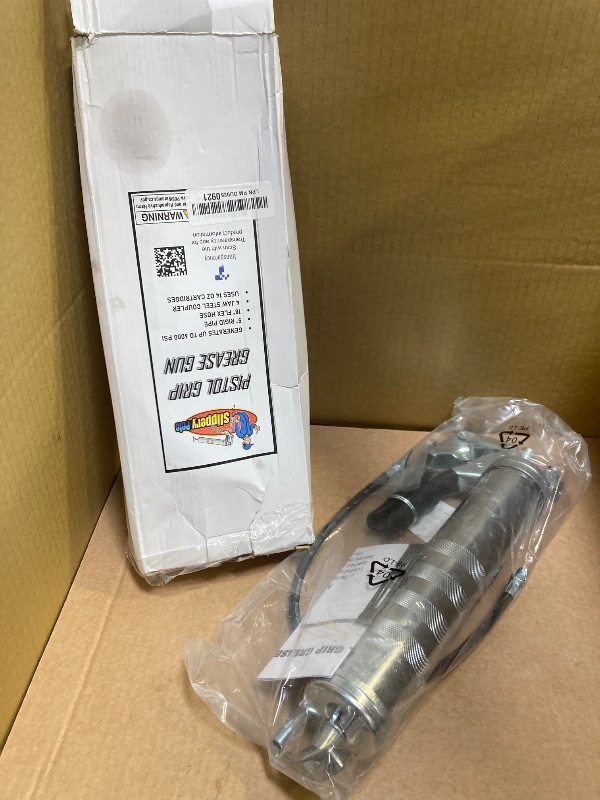 Photo 1 of Slippery Pete Pistol Grip Grease Gun - Long Lasting Heavy Duty Steel Construction - Lubricate Tractors, RV's and Cars - Uses 14 Ounce Grease Cartridges