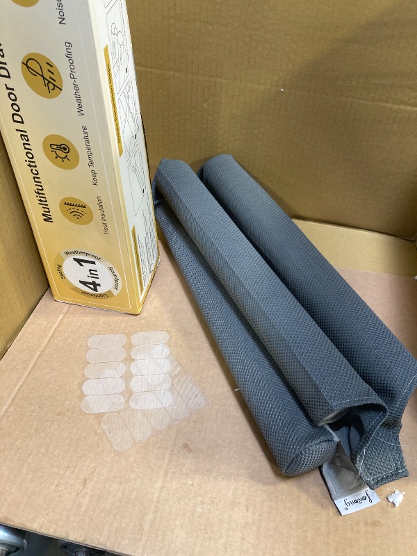 Photo 1 of fowong Under Door Draft Stopper 32 Inch Adjustable Draft Stopper for Bottom of Door, Soundproof Window Breeze Blocker, Grey