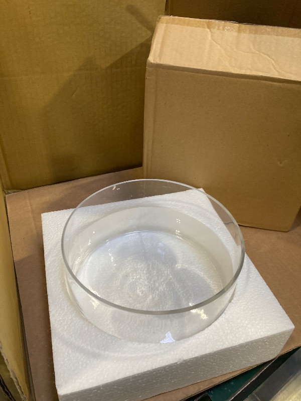 Photo 1 of YOUEON Wide Glass Cylinder Vase, 4" Tall x 8" Wide Flower Glass Vase, Cylinder Glass Terrarium, Decorative Flower Vase Centerpiece for Weddings Events, Pillar Candle, Flower Arrangement, Clear