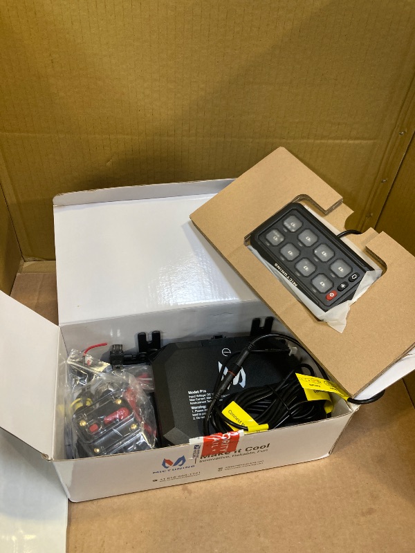 Photo 1 of MICTUNING 8 Gang Switch Panel P1S-B08 Blue 60Amp 720/1440W Toggle/Touch ON-Off Momentary Circuit Control Relay Box for Camper RV ATV SUV UTV Truck Car Marine