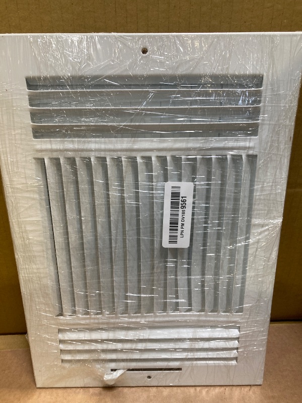 Photo 1 of HBW 12"x 8" (Duct Opening Size) 3-Way Stamped Face Steel Ceiling/sidewall Air Supply Register - Vent Cover - Actual Outside Dimension 13.75" X 9.75"