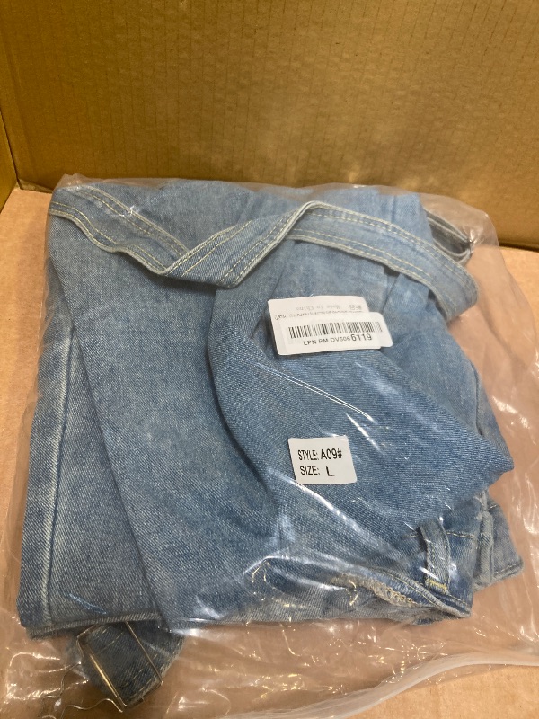 Photo 1 of Size L--QJBMEI Bib Overalls for Men Denim, NGF001 (L, Blue1)