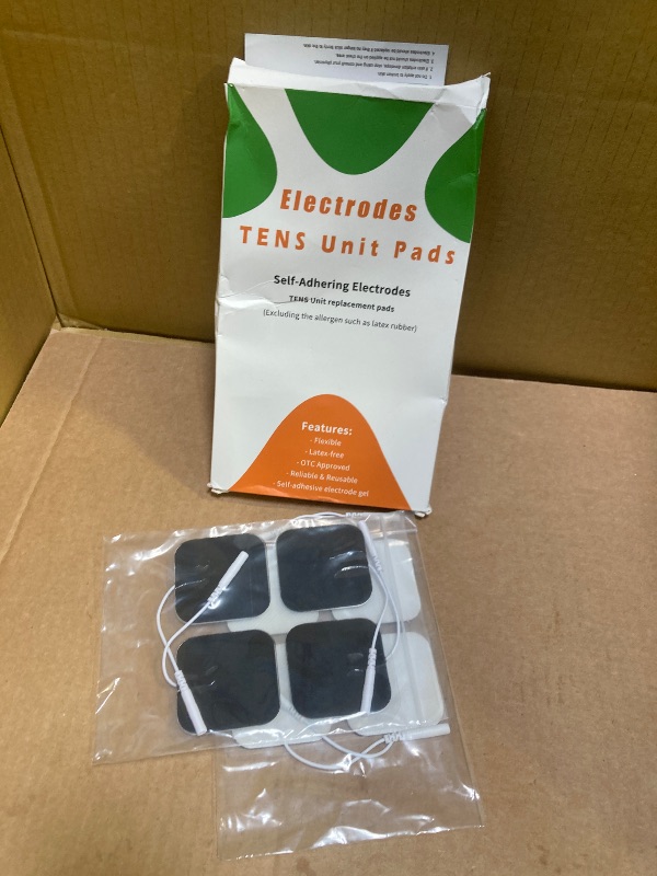 Photo 1 of 24PCS TENS Unit Replacement Pads 2X2, Latex Free Electrodes Compatible with TENS Machine Use 2mm Pin Connector Lead Wires Such as AUVON TENS, TENS 7000, Etekcity, Nicwell Care Tens