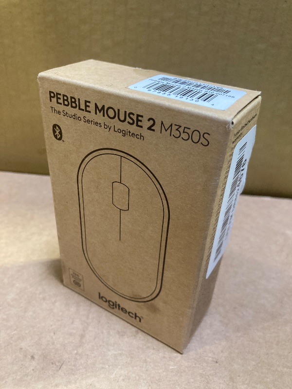 Photo 1 of Logitech Pebble Mouse 2 M350s Slim Bluetooth Wireless Mouse, Portable, Lightweight, Customizable Button, Quiet Clicks, Easy-Switch for Windows, macOS, iPadOS, Android, Chrome OS - Black