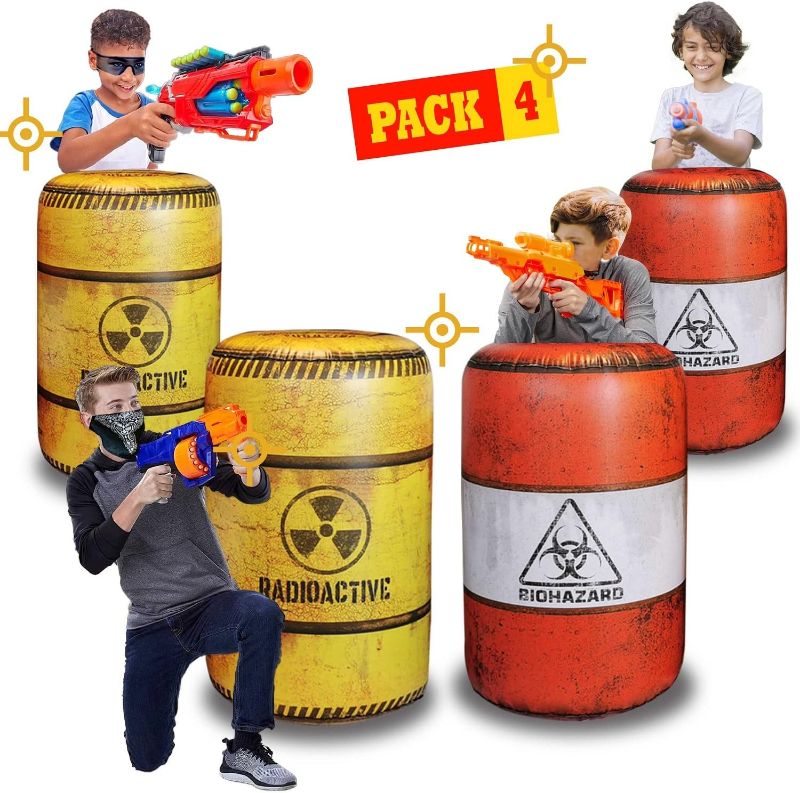 Photo 1 of  Combat Battle Field Inflatables,  Army Box, Compatible with Laser tag, Water Gun for Boys Birthday Party Activities and Decoration.
