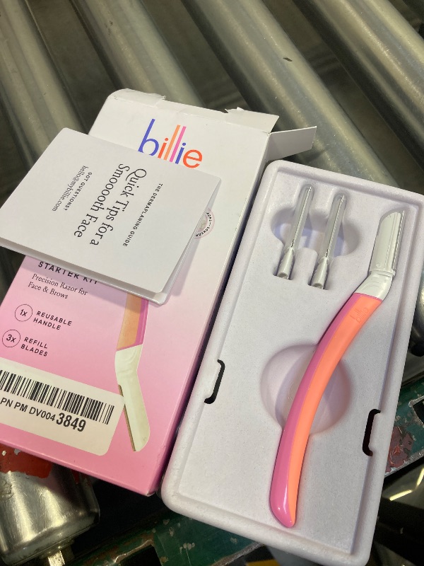 Photo 1 of Billie - Dermaplane Starter Kit - Reusable Handle + 3 Refill Blades - Remove Facial Hair + Perfectly Shape Brows - Dermatologist-Approved - Malibu