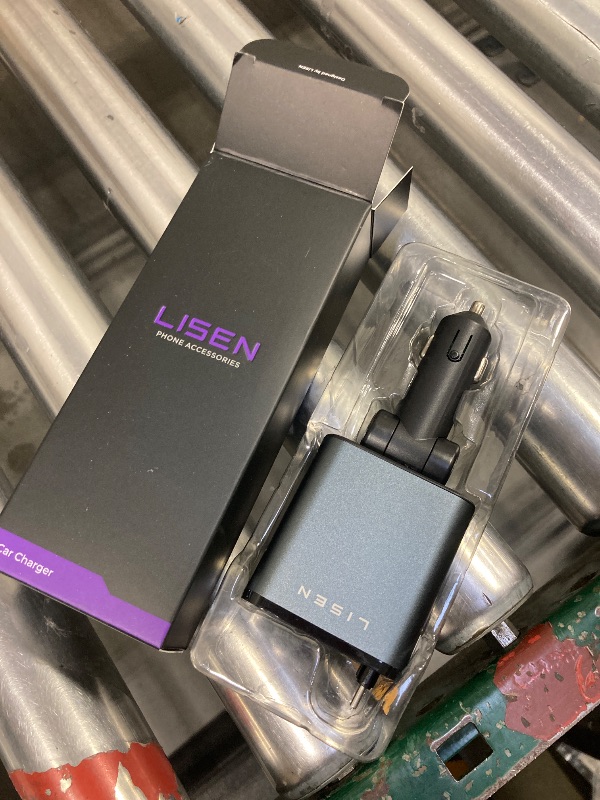 Photo 1 of LISEN Retractable Car Charger [69W USB C Car Accessories Adapter ]for iPhone 16 USBC Charger Fast Charging, Gifts Mothers Day, Travel Essentials for Women Men, Road Trip Essentials for iPhone 16 15 14