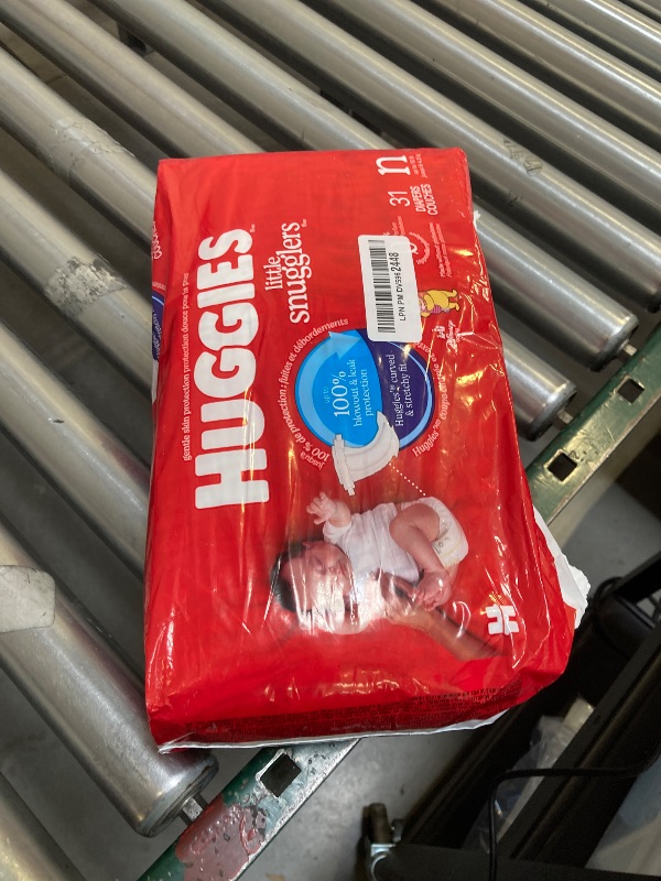 Photo 1 of Huggies Little Snugglers Baby Diapers, Size Newborn (up to 10 lbs), 31 Ct, Newborn Diapers