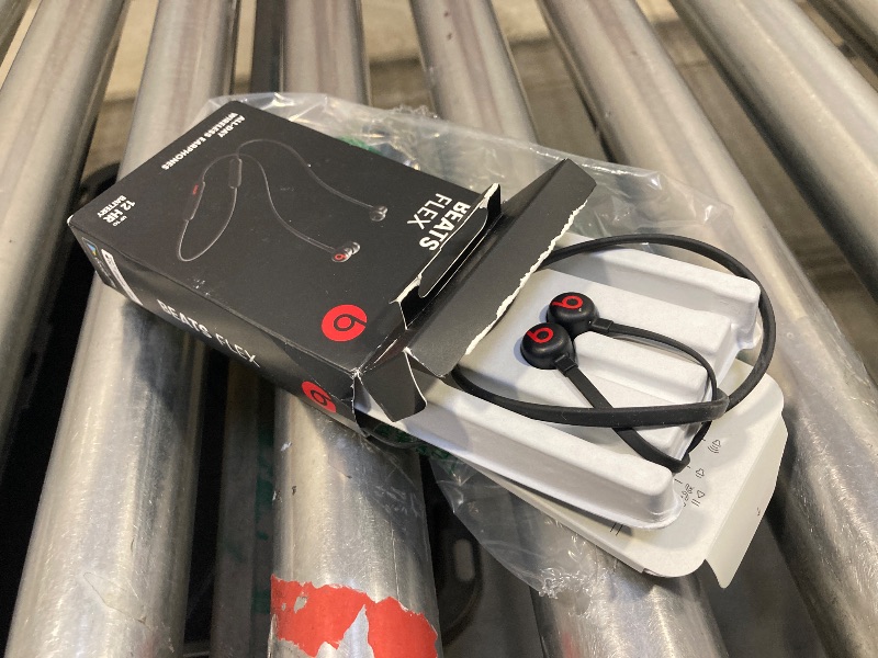 Photo 1 of Beats Flex Wireless Earbuds - Apple W1 Headphone Chip, Magnetic Earphones, Class 1 Bluetooth, 12 Hours of Listening Time, Built-in Microphone - Black