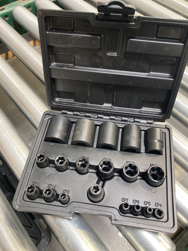 Photo 1 of External Torx Plus Socket Set 6 Point EP Socket EP4, EP5, EP6, EP7, EP8, EP10, EP11, EP12, EP14, EP16, EP18, EP20, EP22, EP24, EP26, EP28, EP30, EP32 with 1/2'' 3/8'' 1/4'' Dr E-Torx Plus Socket 19pc