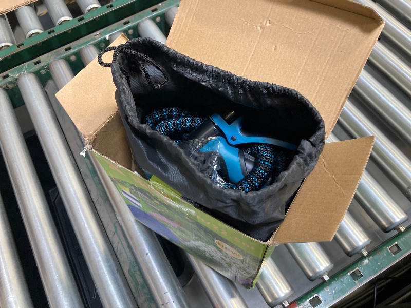 Photo 1 of 75 ft Garden Hose Expandable Hose- All New 2025 Retractable Water Hoses with 3/4" Solid Brass Fittings, Extra Strength Fabric - Flexible Expanding Hoses with 10 Pattern Spray Nozzle