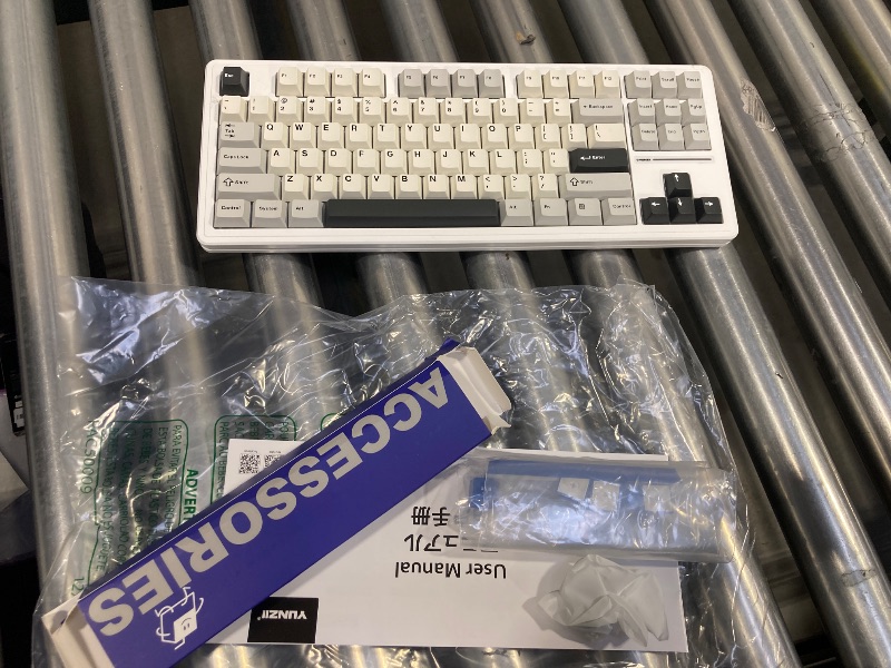 Photo 1 of YUNZII AL75 PRO 75% Wireless Mechanical Gaming Keyboard,Full Aluminum CNC,BT/2.4G/Wired,PBT Keycaps,Gasket Mounted Hot Swap,Custom RGB Backlight, Programmable for Mac/Win (Silver, Blue Grey)