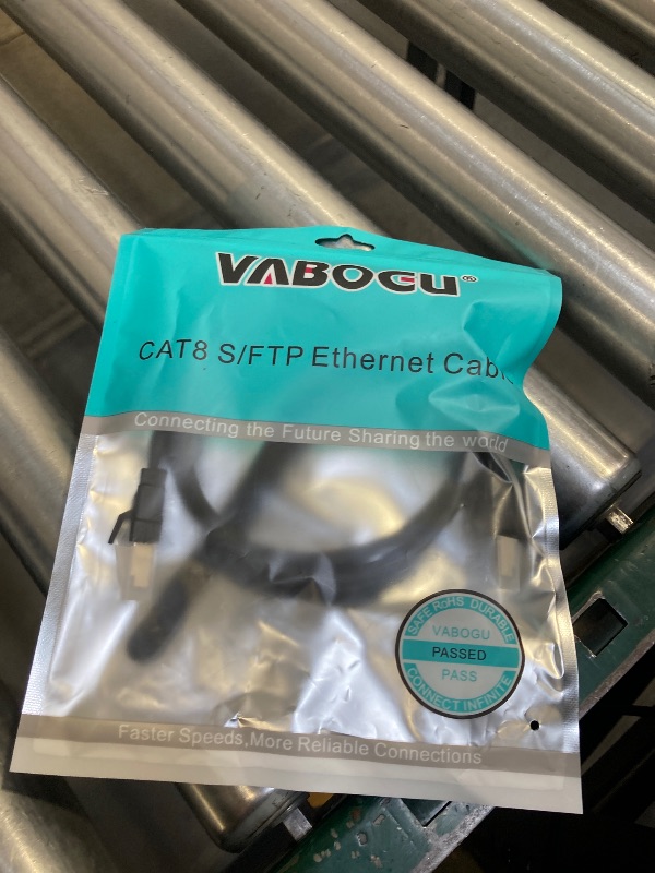 Photo 1 of Vabogu Cat 8 Ethernet Cable, 3ft Heavy Duty High Speed Internet Network Cable, 26AWG, 2000Mhz 40Gbps with Gold Plated RJ45 Connectors, Shielded for Indoor & Outdoor Use