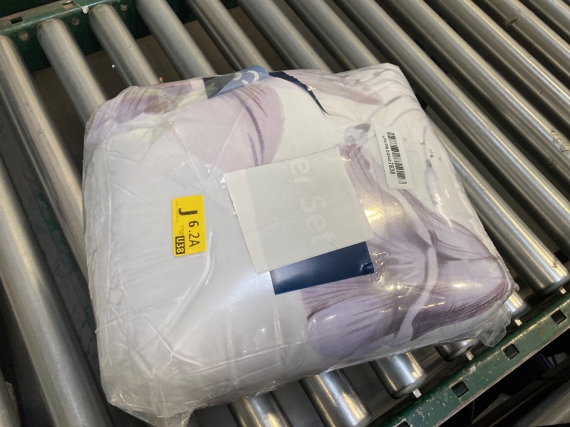 Photo 1 of Drucon Floral Comforter Set Queen Size 3 Piece Purple Floral Bed in a Bag, Soft Microfiber Bedding Set for All Season (Purple, 90"x90")